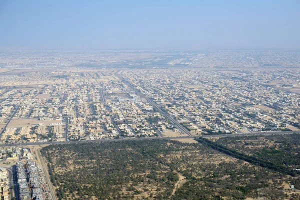 Πόλη Στην Έρημο Κορυφαία Θέα — Φωτογραφία Αρχείου