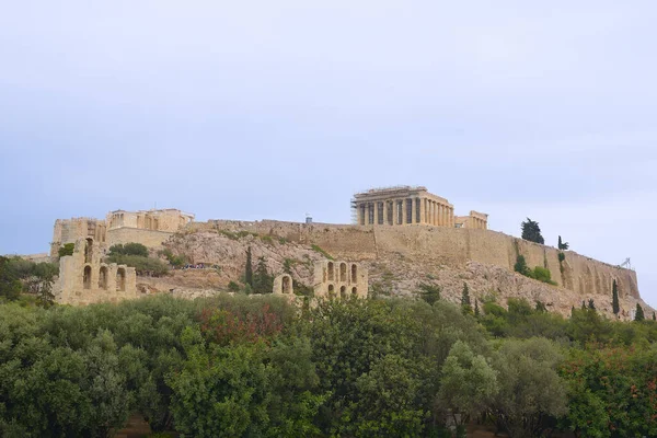 Parthenon Temple Grekland Den Plats Där Demokratin Föddes — Stockfoto