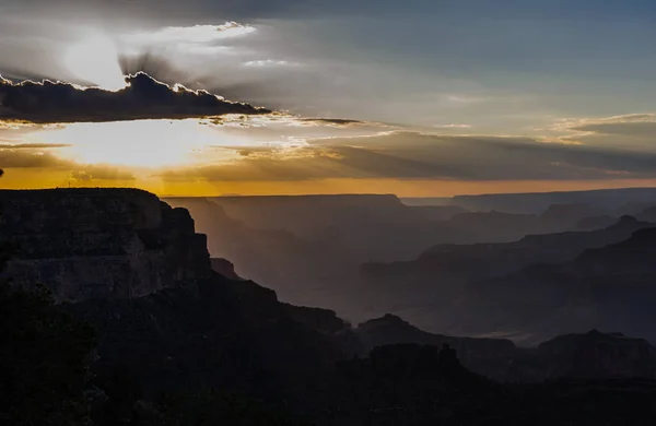 Solnedgång vid Grand Canyon — Stockfoto