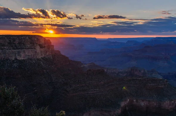 Pôr do sol no Grand Canyon — Fotografia de Stock