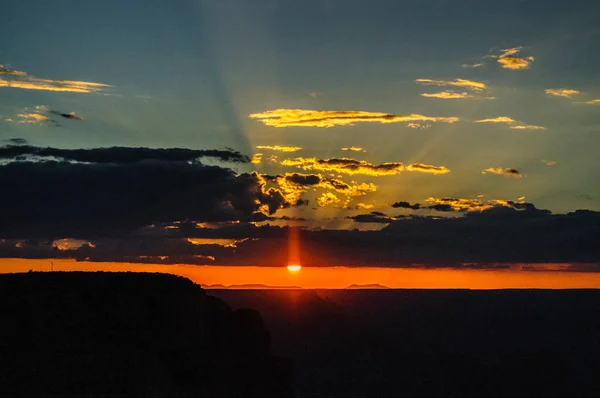 Solnedgang ved Grand Canyon – stockfoto