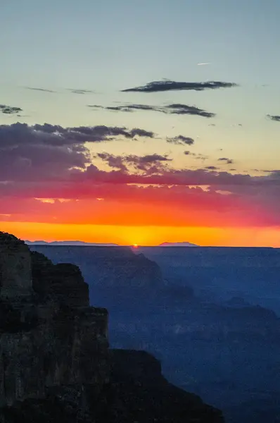 Νότιας Χείλος Του Grand Canyon Μια Νωρίς Απόγευμα Αυγούστου Λίγο — Φωτογραφία Αρχείου