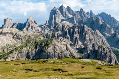 Dağ doruklarına Tre Cime Tabiat Parkı