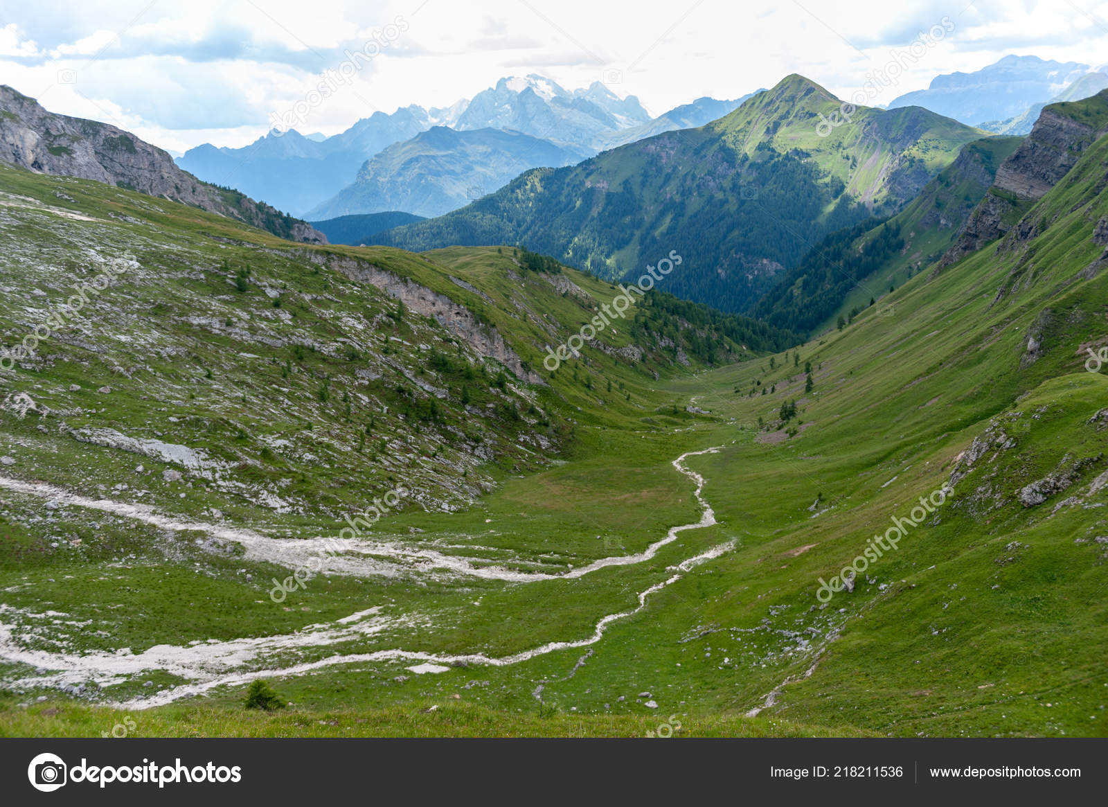 Mountain Landscape Of The Italian Dolomites Stock Photo C Durktalsma 218211536
