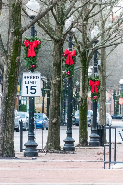 Christmas Decorations in Fayetteville — Stock Photo, Image
