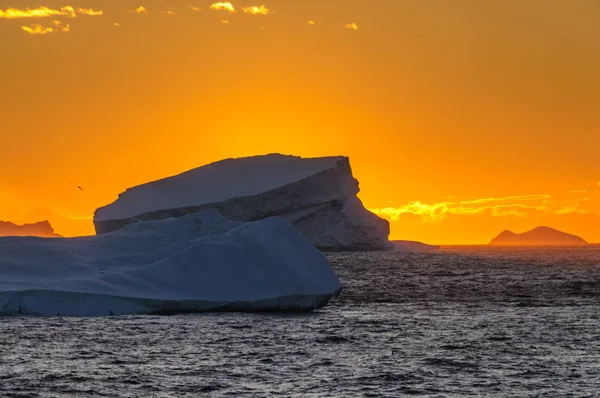 Ηλιοβασίλεμα στο Πέλαγος Weddell — Φωτογραφία Αρχείου