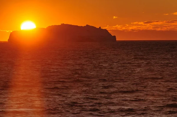 Pôr do sol sobre o mar de Weddell — Fotografia de Stock