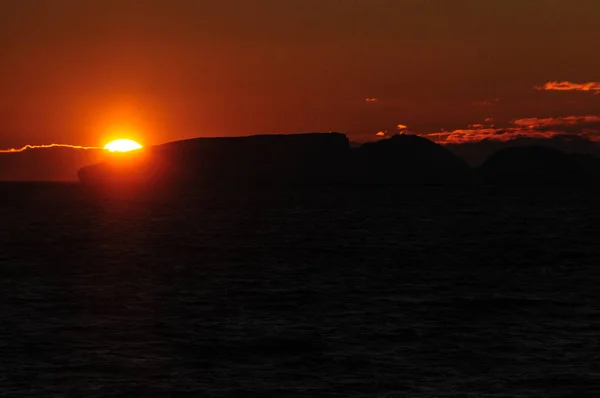 Pôr do sol sobre o mar de Weddell — Fotografia de Stock