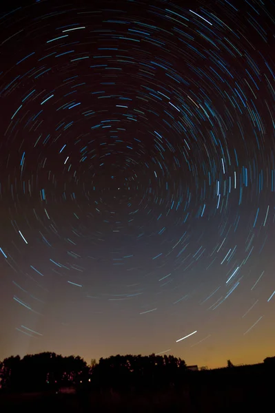 Star Trails en Bélgica — Foto de Stock