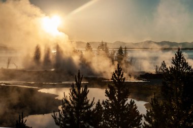 Sunrise Yellowstone Milli Parkı Batı Thumb Aera