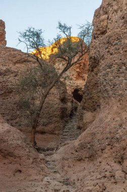 Gün batımında Sesriem kanyonu
