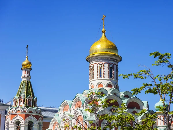 Mosca Russia Maggio 2018 Cupole Della Cattedrale Kazan Piazza Rossa — Foto Stock