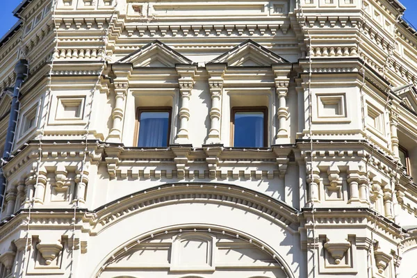 Moscow Russia May 2018 Fragment Facade Historical Shop Gum Which — Stock Photo, Image