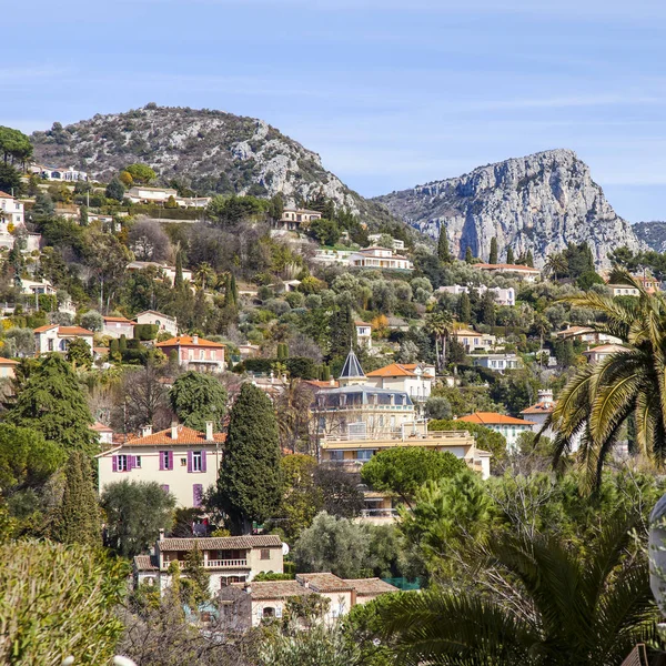 Vence France March 2018 View Survey Platform Picturesque Houses Mountain — Stock Photo, Image