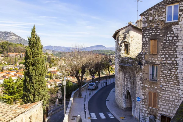 Vence Francia Marzo 2018 Tipico Panorama Urbano Caratteristico Della Piccola — Foto Stock