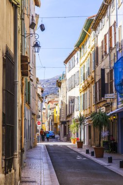 Vence, Fransa, üzerinde 8 Mart 2018. Tipik kentsel görünümü ' Provence'de küçük dağ şehrin karakteristik