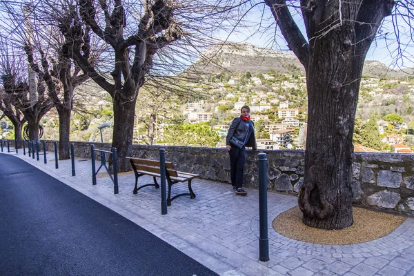 Vence Francia Marzo 2018 Parte Una Antigua Muralla Ciudad Calle —  Fotos de Stock