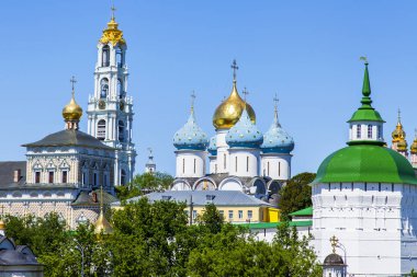 Sergiyev Posad, Rusya, üzerinde 21 Mayıs 2018. Troitsko-Sergiyevskaya Laurus, şehir ve önemli Ortodoks türbelerin biri ana görme. Panoramik bir anket platformu