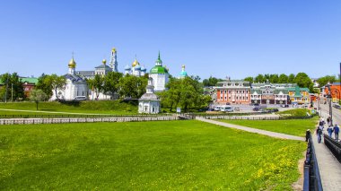 Sergiyev Posad, Rusya, üzerinde 21 Mayıs 2018. Troitsko-Sergiyevskaya Laurus, şehir ve önemli Ortodoks türbelerin biri ana görme. Panoramik bir anket platformu
