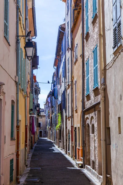 Vence Francia Marzo 2018 Típica Calle Ciudad Antiguas Casas Piedra — Foto de Stock