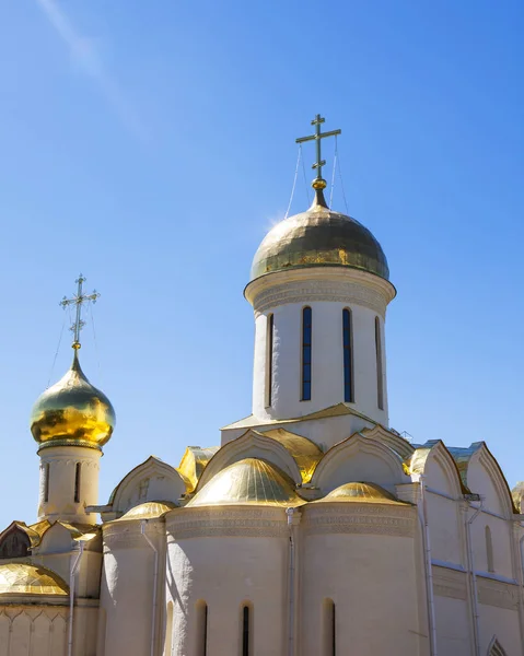 谢尔吉耶夫沙德还 俄罗斯 在2018年5月21日 Troitsko Sergiyevskaya Laurus 城市的主要视线和一个重要的东正教圣地 教会在修道院的疆土 — 图库照片
