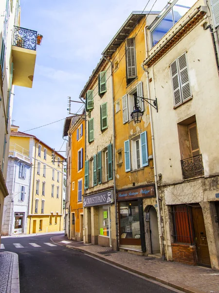 Vence France March 2018 Typical City Street Old Stone Houses — Stock Photo, Image