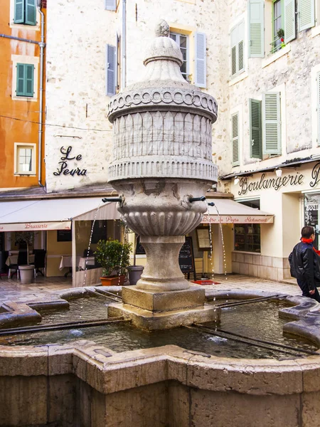 Vence France March 2018 Ancient Fountain — Stock Photo, Image