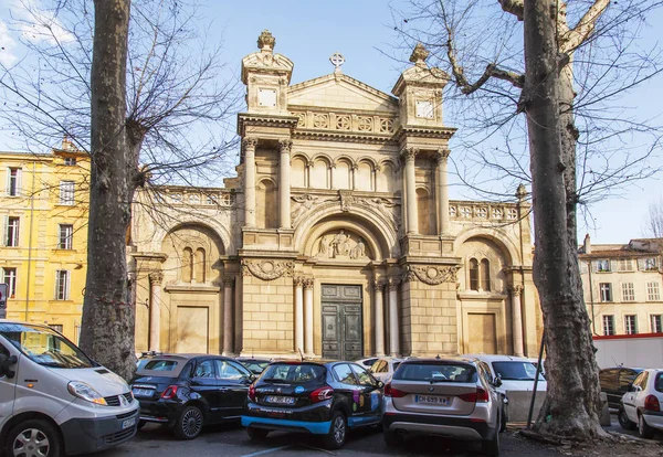 Aix Provence Francie Března 2018 Slunce Svítí Katedrále Starém Městě — Stock fotografie