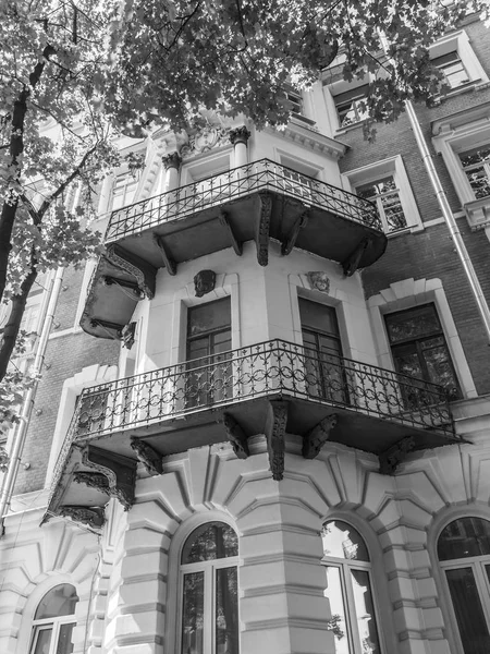 Moscow Rússia Junho 2018 Fragmento Arquitetônico Uma Fachada Uma Casa — Fotografia de Stock