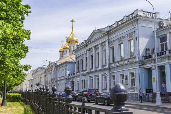 Moskwa Rosja Czerwca 2018 Rożdiestwienski Boulevard Słoneczny Letni Dzień — Zdjęcie stockowe