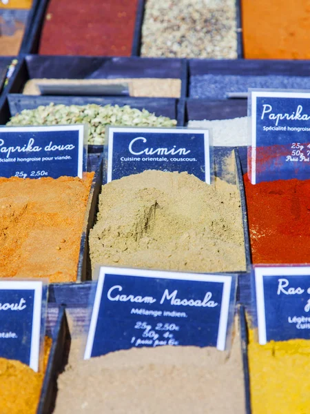 Aix Provence France March 2018 Spices Typical Provence Seasoning Laid — Stock Photo, Image