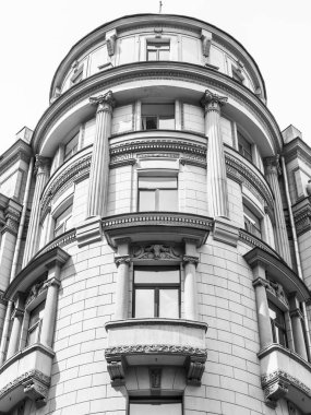 Moskova, Rusya, 4 Haziran 2018. Bina cephe tipik binanın çevresinde tarihi mimari bir parçası. 