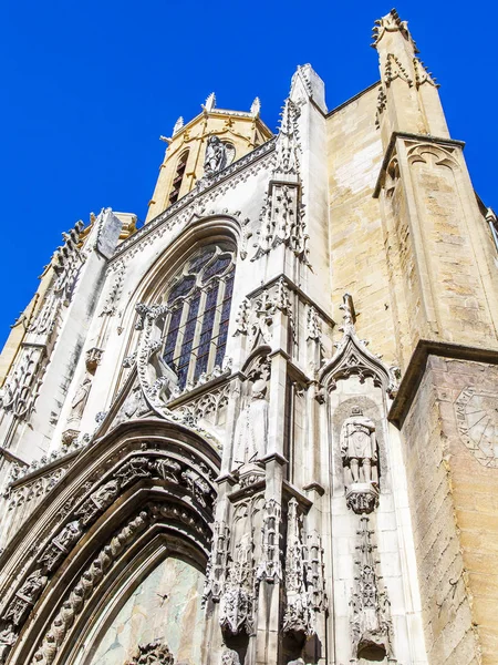 Aix Provence Frankrijk Maart 2018 Zon Brandt Kathedraal Oude Stad — Stockfoto