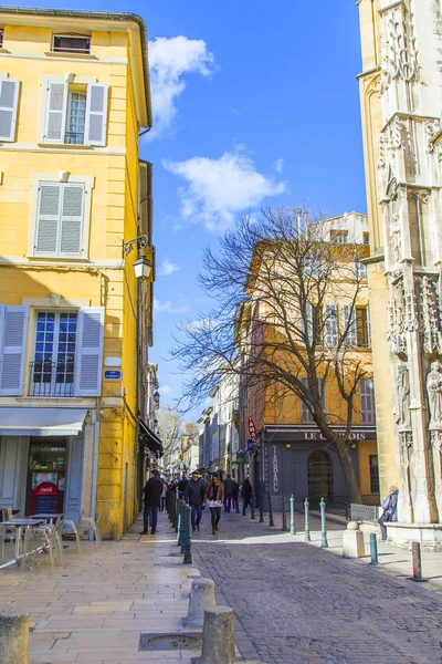 Aix Provence Franz März 2018 Typisch Für Kleine Städte Der — Stockfoto