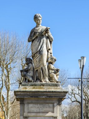 Aix-en-Provence, Fransa, 6 Mart, 2018 /. Usta heykel Şehir Meydanı süsleyen