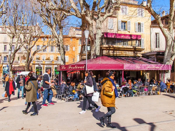 Aix Provence Francia Marzo 2018 Bellissimi Edifici Formano Skyline Attraente — Foto Stock