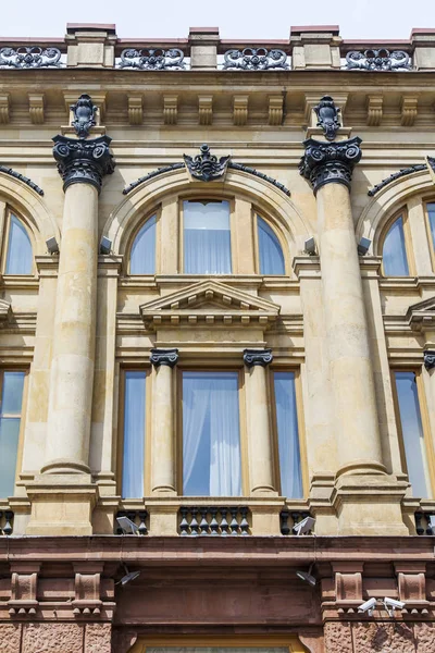 Moscú Rusia Junio 2018 Fragmento Arquitectónico Una Fachada Del Edificio —  Fotos de Stock