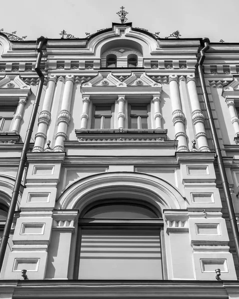 Moscow Russia June 2018 Architectural Fragment Facade Typical Building Historical — Stock Photo, Image