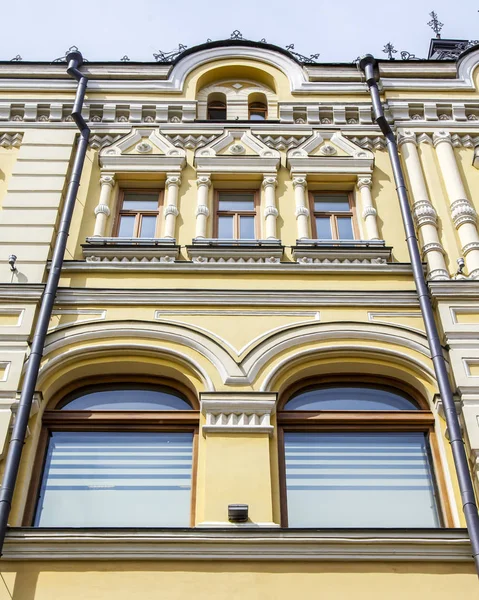 Moscow Russia June 2018 Architectural Fragment Facade Typical Building Historical — Stock Photo, Image