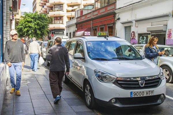 Las Palmas Gran Canaria Spanje Januari 2018 Stedelijke Weergave Taxi — Stockfoto