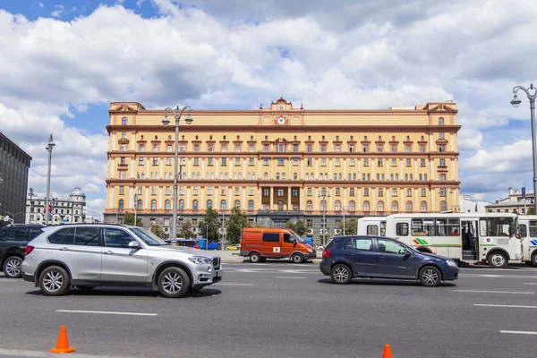 Moscow Russia June 2018 Fragment Architectural Complex Lubyanka Square — Stock Photo, Image