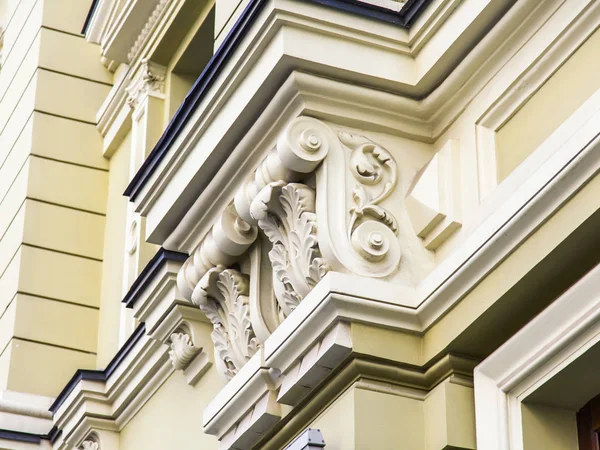 Moscú Rusia Junio 2018 Fragmento Arquitectónico Una Fachada Una Casa —  Fotos de Stock