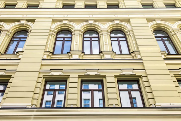 Moscow Russia June 2018 Architectural Fragment Facade Typical House Historical — Stock Photo, Image