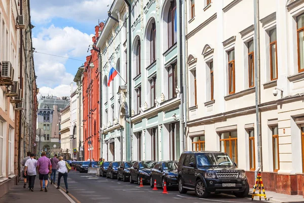 Moskou Rusland Juni 2018 Typische Huizen Rond Het Historisch Gebouw — Stockfoto