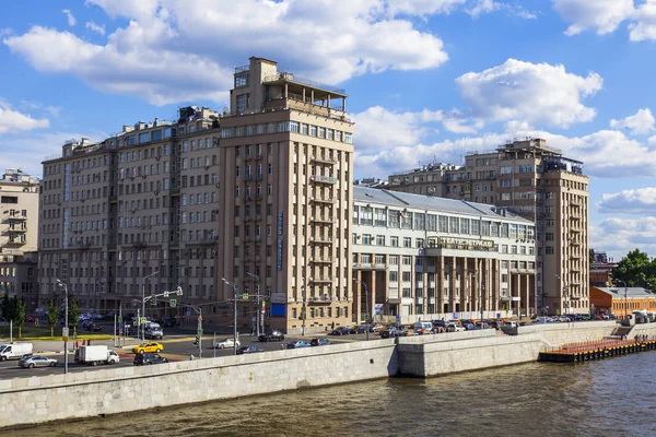 Moskva Rusland 2018 Udsigt Floden Moskva Sort Teater Bersenevskaya Embankment - Stock-foto