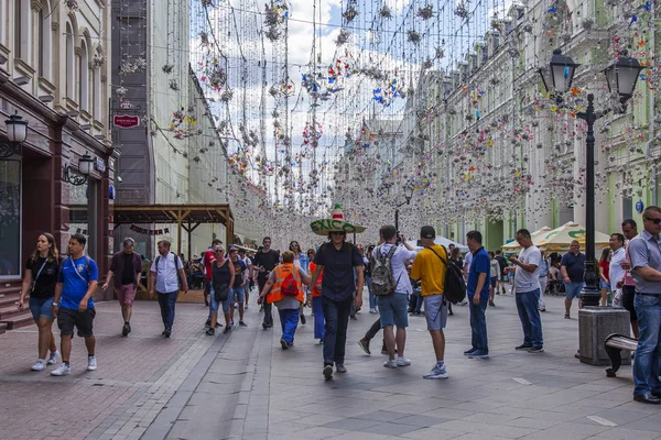 Moskva Rusko Červnu 2018 Nikolskaya Street Slavnostní Nábytek Architektonický Komplex — Stock fotografie