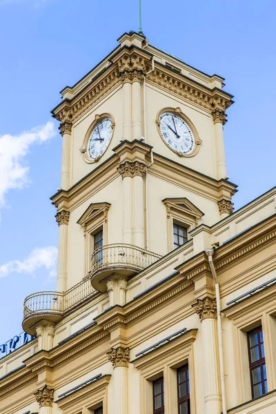 Moscú Rusia Julio 2018 Vista Urbana Fragmento Una Fachada Estación — Foto de Stock