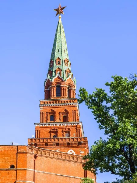 Moscú Rusia Junio 2018 Torre Borovitsky Del Kremlin Moscú — Foto de Stock
