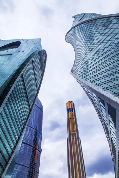 Moskau Russland Juli 2018 Urban View Wolkenkratzer Moskauer Stadt Vor — Stockfoto