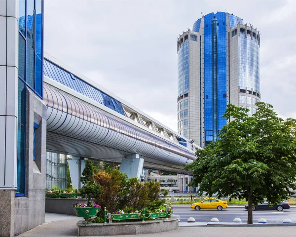 Moscow Russia July 2018 Urban View Pedestrian Bagration Bridge River — Stock Photo, Image